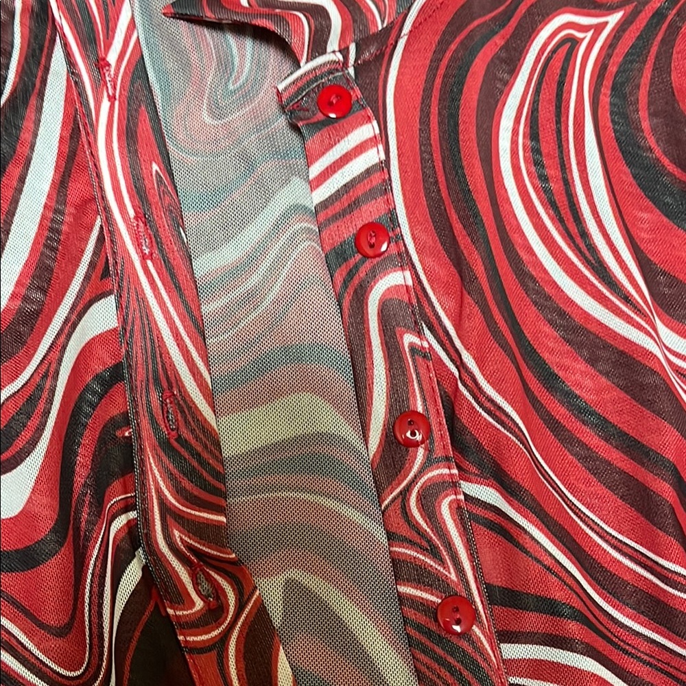 Mesh Button Up - Picture 3 of 5